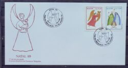 Envelope FDC 485 1989 Natal Religiao Anjo CBC RJ 01