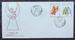 Envelope FDC 485 1989 Natal Religiao Anjo CBC RJ 03