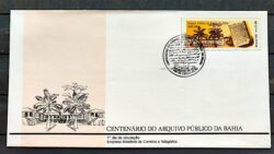 Envelope FDC 489 1990 Centenario Arquivo Publico da Bahia CBC BA 2