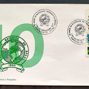 Envelope FDC 490 1990 Sociedade Botanica Pau Brasil Ipe CBC CE 3