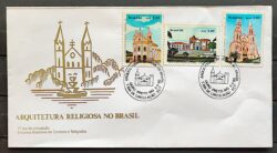 Envelope FDC 491 1990 Arquitetura Religiao Igreja CBC MG