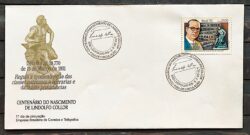 Envelope FDC 495 1990 Centenario Lindolfo Collor Literatura Politica CBC RS 1