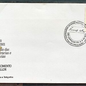 Envelope FDC 495 1990 Centenario Lindolfo Collor Literatura Politica CBC RS 2