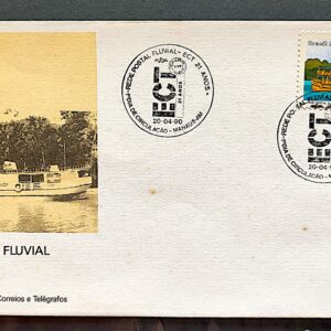 Envelope FDC 499 1990 Rede Postal Fluvial Navio CBC AM