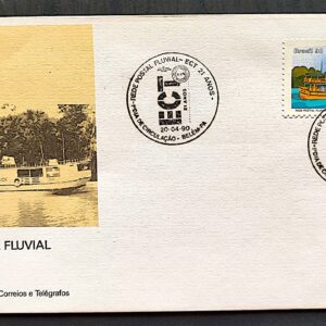 Envelope FDC 499 1990 Rede Postal Fluvial Navio CBC PA