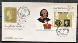 Envelope FDC 500 1990 Penny Black Inglaterra CBC RJ 1
