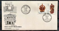 Envelope FDC 503 1990 Museus Brasileiros Imperio Monarquia CBC RJ