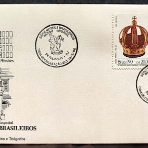 Envelope FDC 503 1990 Museus Brasileiros Imperio Monarquia CBC RJ