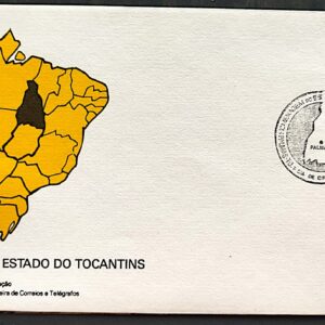 Envelope FDC 504 1990 Tocantins Mapa Bandeira CBC TO 3