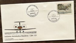 Envelope FDC 509 1990 Aviao Turboelice CBA Aviacao CBC SP 3