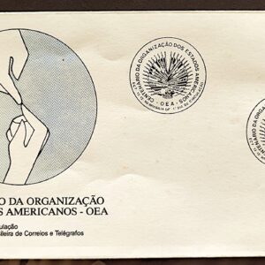 Envelope FDC 520 1990 Organizacao dos Estados Americanos Mapa CBC Brasilia