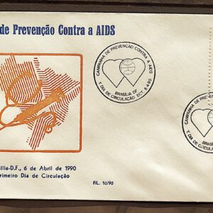 Envelope PVT FIL 010 1990 Campanha Contra AIDS Saude CBC Brasilia