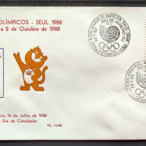 Envelope PVT FIL 011 1988 Olimpiadas Seul Judo Coreia CBC RJ