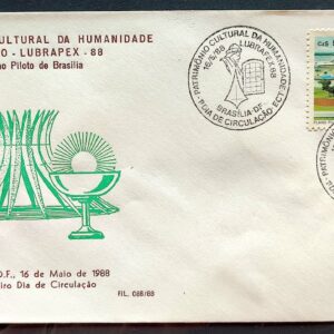 Envelope PVT FIL 08B 1988 Patrimonio Cultural da Humanidade CBC DF