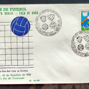 Envelope PVT FIL 15A 1988 Futebol Coritiba CBC PR