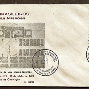 Envelope PVT FIL 15B 1990 Museus Brasileiros Missoes CBC RS