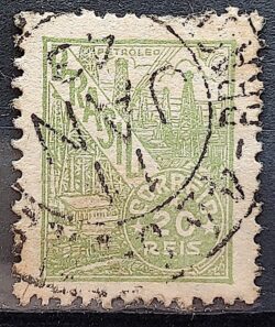 Selo Regular Cod RHM 371 Netinha Petroleo Energia 20 Reis Filigrana Q 1943 Circulado 1