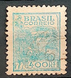 Selo Regular Cod RHM 375 Netinha Trigo Gastronomia 400 Reis Filigrana Q 1943 Circulado 3