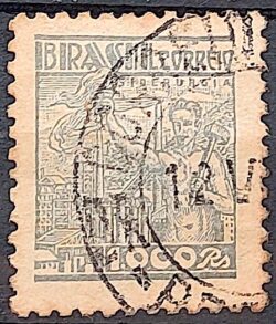 Selo Regular Cod RHM 379 Netinha Siderurgia 1000 Reis Filigrana Q 1943 Circulado 11