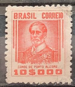 Selo Regular Cod RHM 383 Netinha Conde de Porto Alegre 1000 Reis Filigrana Q 1943 Circulado 1