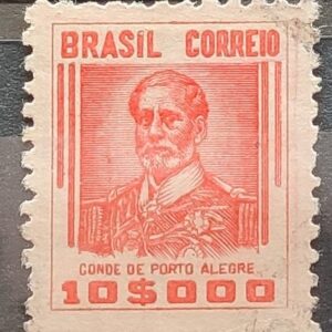 Selo Regular Cod RHM 383 Netinha Conde de Porto Alegre 1000 Reis Filigrana Q 1943 Circulado 1