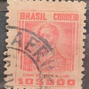 Selo Regular Cod RHM 383 Netinha Conde de Porto Alegre 1000 Reis Filigrana Q 1943 Circulado 2