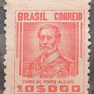Selo Regular Cod RHM 383 Netinha Conde de Porto Alegre 1000 Reis Filigrana Q 1943 Circulado 5