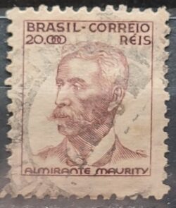 Selo Regular Cod RHM 384 Netinha Almirante Maurity Militar 20000 Reis Filigrana Q 1943 Circulado 2