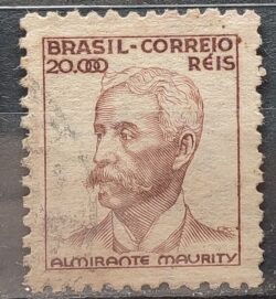 Selo Regular Cod RHM 384 Netinha Almirante Maurity Militar 20000 Reis Filigrana Q 1943 Circulado 4