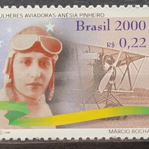 C 2245 Selo Mulheres Aviadoras Aviao 2000 Anesia Machado