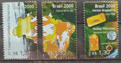 C 2277 Selo do Bloco Geologia Hannover Mapa Joia Ouro Diamante 2000