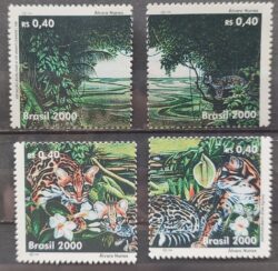 C 2285 Selo Preservacao do Meio Ambiente Expo Gato Onca 2000 Serie Completa Separados