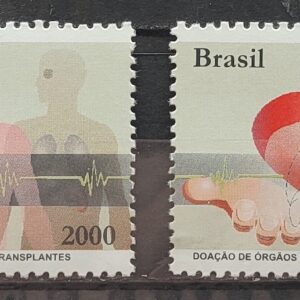 C 2341 Selo Doacao de Orgaos e Tecidos Transplantes Ciencia Saude Coracao 2000 Serie Completa Separados