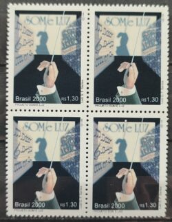 C 2353 Selo Projeto Som e Luz Musica 2000 Quadra