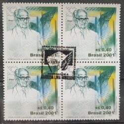 C 2386 Selo Barbosa Lima Sobrinho Jornal Jornalismo 2001 Quadra CBC RJ