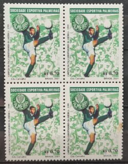 C 2404 Selo Campeoes da Libertadores Futebol Palmeiras 2001 Quadra 02