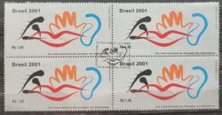 C 2434 Selo Dia Internacional do Portador de Deficiencia Saude 2001 Quadra CBC DF