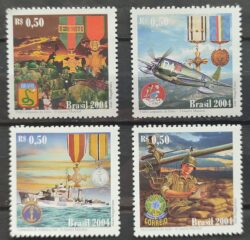 C 2591 Selo 2a Guerra Mundial Exercito Militar Aviao Navio Medalha 2004 Separados