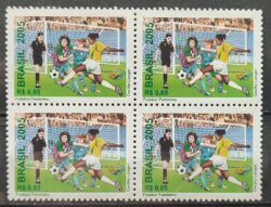 C 2633 Selo Futebol Feminino 2005 Quadra