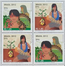 C 3226 Selo UPAEP Mitos e Lendas Guarana Cobra Indio 2012 Quadra Mista