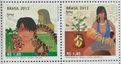 C 3226 Selo UPAEP Mitos e Lendas Guarana Cobra Indio 2012 Serie Completa