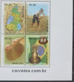 C 3377 Selo Capim Dourado Bandeira Mapa Economia 2014 Vinheta Site