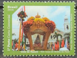 C 3573 Selo Maravilhas de Belem do Para Cirio de Nazare Aparecida Igreja Religiao 2016