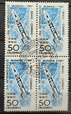 C 566 Selo Dia Meteorologico Mundial 1967 Quadra CPD ES
