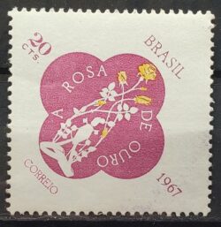 C 576 Selo Outorga da Rosa de Ouro a Basilica de N S Aparecida 1967