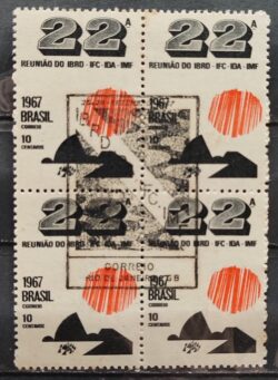 C 579 Selo Reuniao do IBRD IFC IDA IMF 1967 Quadra CBC Guanabara