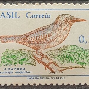 C 601A Selo Passaros Brasileiros Uirapuru Ave Fauna 1968 Com Filigrana