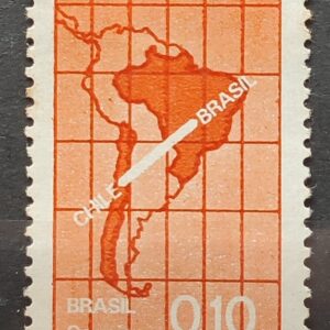 C 605 Selo Presidente do Chile Eduardo Frei Mapa 1968 Quadra MH 1