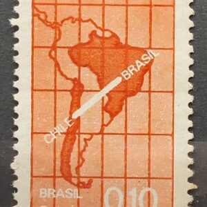 C 605 Selo Presidente do Chile Eduardo Frei Mapa 1968 Quadra MH 2