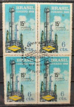 C 610 Selo Aniversario da Petrobras Energia 1968 Quadra CBC RJ